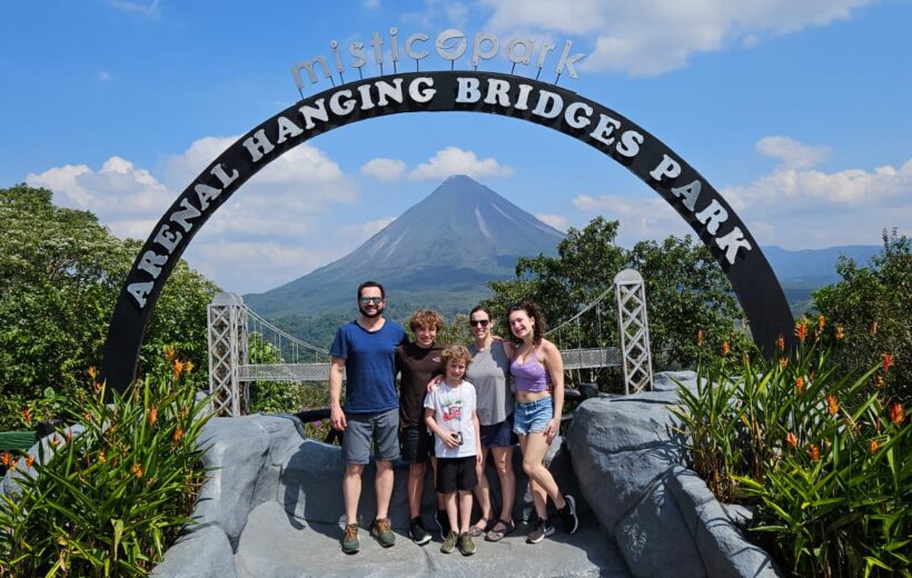 Hanging Bridges + La Fortuna Waterfall + Lunch + Volcano Hike + Baldi + Dinner